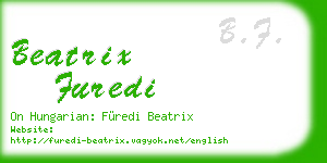 beatrix furedi business card